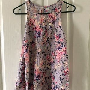 Sleeveless Printed High-Neck Top